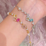 Blue Paraiba Bloom Pearl Bracelet - floysun