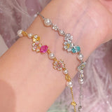 Blue Paraiba Bloom Pearl Bracelet - floysun