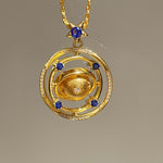 Blue Sapphire Cosmic Orbit Necklace - floysun