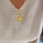 Blue Sapphire Cosmic Orbit Necklace - floysun