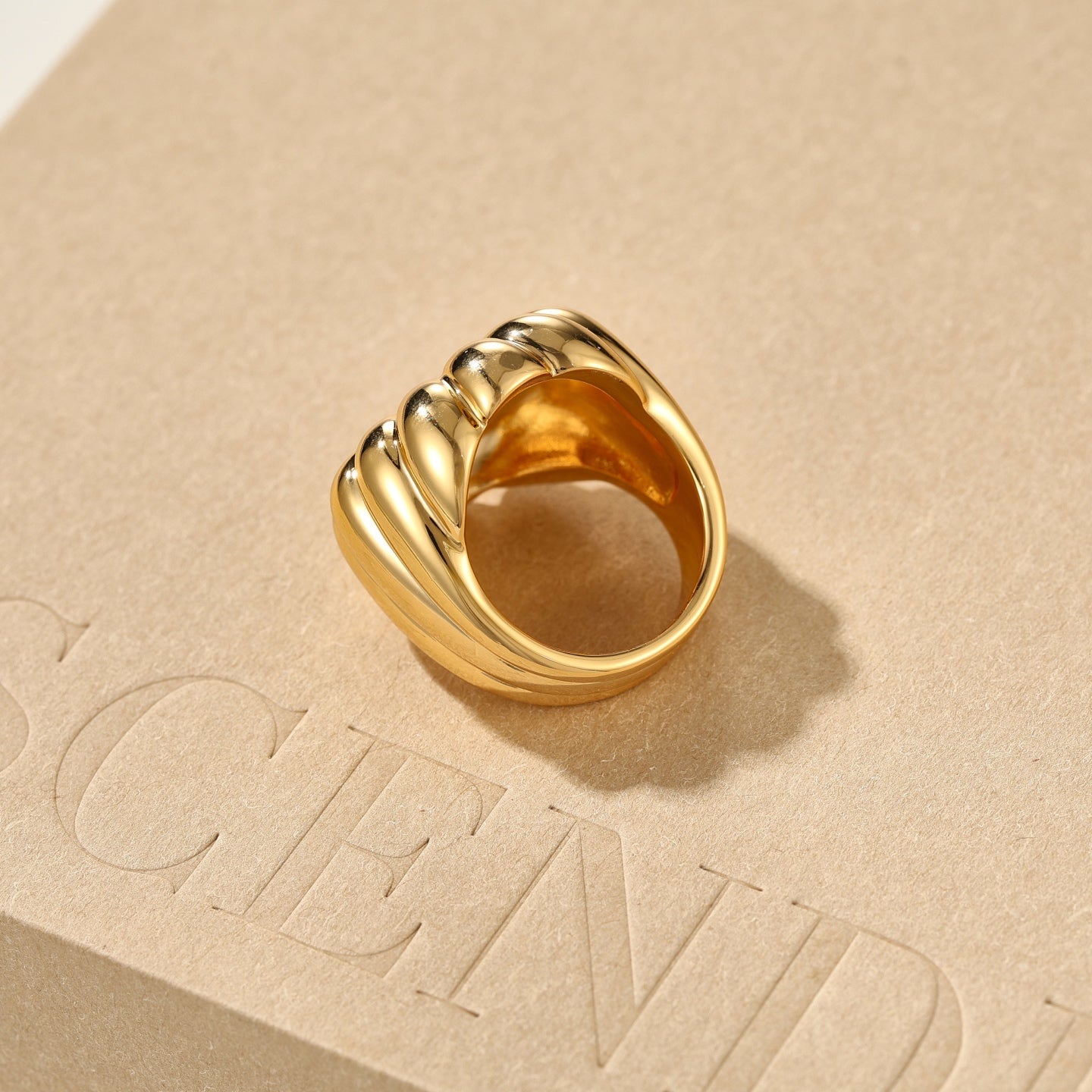 Blue Veined Stone Floral Pinky Ring - floysun