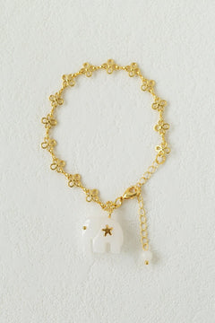 Bohemian Auspicious Elephant Collection White Jade Elephant Bracelet - floysun