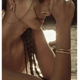 Bohemian Autumn Spinel & Pearl C - Hoop Earrings - floysun