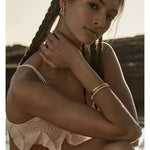 Bohemian Autumn Spinel & Pearl C - Hoop Earrings - floysun