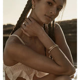 Bohemian Autumn Spinel & Pearl C - Hoop Earrings - floysun