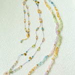Bohemian Colorful Irregular Crystal Handcrafted Wax Cord Necklace - floysun