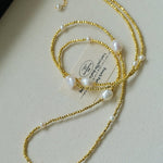 Bohemian Faceted Gold Bead Necklace – Colorful Gemstone or Pearl Style - floysun