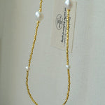 Bohemian Faceted Gold Bead Necklace – Colorful Gemstone or Pearl Style - floysun