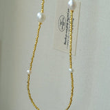 Bohemian Faceted Gold Bead Necklace – Colorful Gemstone or Pearl Style - floysun