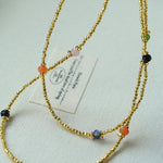 Bohemian Faceted Gold Bead Necklace – Colorful Gemstone or Pearl Style - floysun