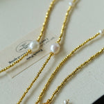Bohemian Faceted Gold Bead Necklace – Colorful Gemstone or Pearl Style - floysun