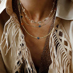 Bohemian Faceted Gold Bead Necklace – Colorful Gemstone or Pearl Style - floysun
