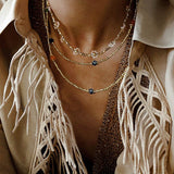 Bohemian Faceted Gold Bead Necklace – Colorful Gemstone or Pearl Style - floysun