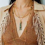 Bohemian Faceted Gold Bead Necklace – Colorful Gemstone or Pearl Style - floysun