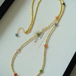 Bohemian Faceted Gold Bead Necklace – Colorful Gemstone or Pearl Style - floysun