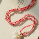 Bohemian Leaping Horse Collection White Jade Carved Horse Pendant Beaded Necklace - floysun