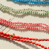 Bohemian Leaping Horse Collection White Jade Carved Horse Pendant Beaded Necklace - floysun