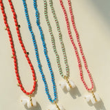 Bohemian Leaping Horse Collection White Jade Carved Horse Pendant Beaded Necklace - floysun