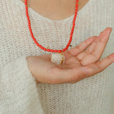 Bohemian Leaping Horse Collection White Jade Carved Horse Pendant Beaded Necklace - floysun