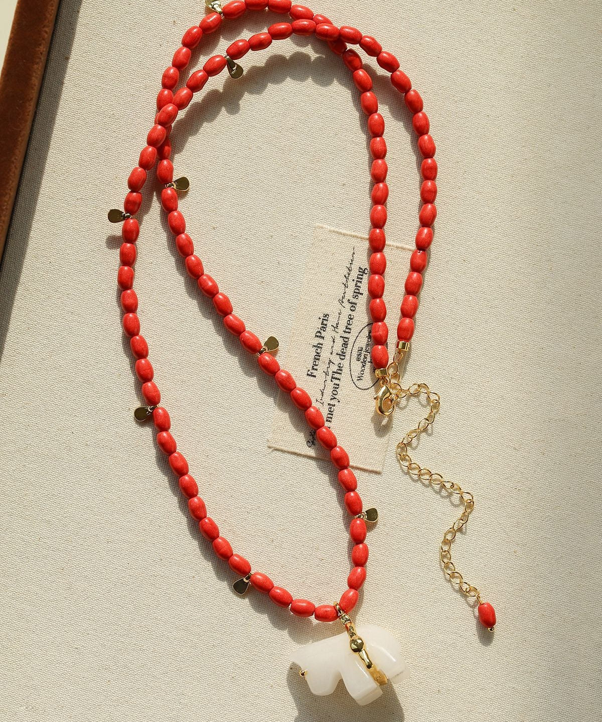 Bohemian Leaping Horse Collection White Jade Carved Horse Pendant Beaded Necklace - floysun