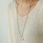 Bohemian Leaping Horse Collection White Jade Carved Horse Pendant Beaded Necklace - floysun