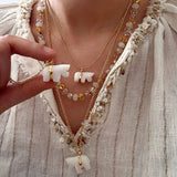 Bohemian Leaping Horse Collection White Jade Carved Horse Pendant Chian Necklace - floysun