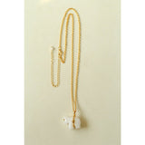Bohemian Leaping Horse Collection White Jade Carved Horse Pendant Chian Necklace - floysun