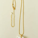 Bohemian Leaping Horse Collection White Jade Carved Horse Pendant Chian Necklace - floysun