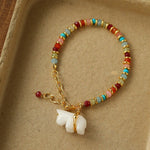 Bohemian Leaping Horse Collection White Jade Horse Bracelet - floysun