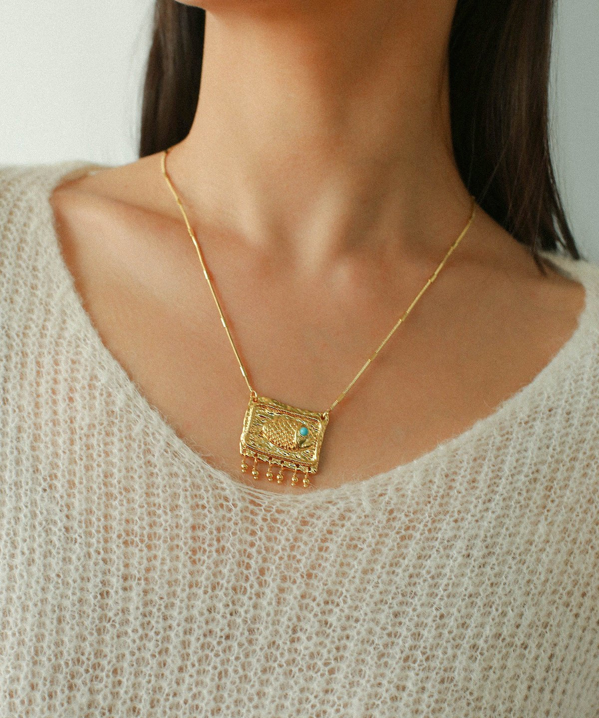 Bohemian Lucky Metal Chain Fish Necklace - floysun