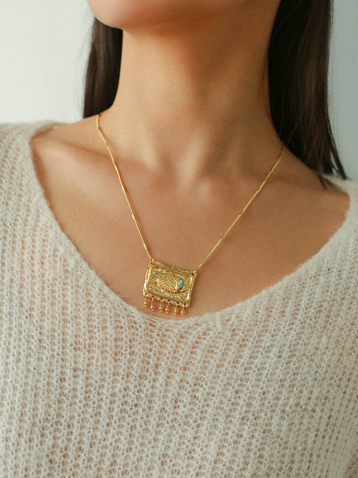 Bohemian Lucky Metal Chain Fish Necklace - floysun