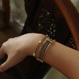 Bohemian Multi - Layer Faceted Golden Ore Bracelet - floysun