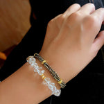 Bohemian Multi - Layer Faceted Golden Ore Bracelet - floysun