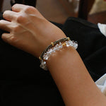 Bohemian Multi - Layer Faceted Golden Ore Bracelet - floysun