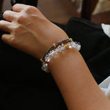 Bohemian Multi - Layer Faceted Golden Ore Bracelet - floysun