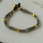 Bohemian Multi - Layer Faceted Golden Ore Bracelet - floysun