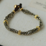 Bohemian Multi - Layer Faceted Golden Ore Bracelet - floysun