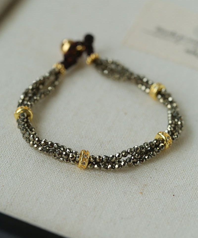 Bohemian Multi - Layer Faceted Golden Ore Bracelet - floysun