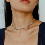 Bohemian Rhapsody – Gold Ore & Pearl Beaded Necklace with Bell Clasp - floysun