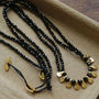 Bohemian Soulbound Double - Layer Necklace – Gold Ore & Black Spinel - floysun