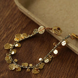 Bohemian Vintage Coin Gold Ore Beaded Bracelet - floysun
