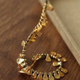 Bohemian Vintage Coin Gold Ore Beaded Bracelet - floysun