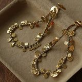 Bohemian Vintage Coin Gold Ore Beaded Bracelet - floysun