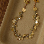 Bohemian Vintage Coin Gold Ore Beaded Bracelet - floysun