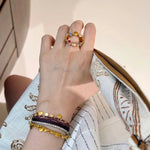 Bohemian Vintage Coin Gold Ore Beaded Bracelet - floysun