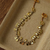Bohemian Vintage Coin Gold Ore Beaded Bracelet - floysun