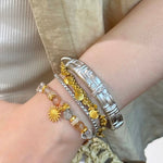 Bohemian Vintage Coin Gold Ore Beaded Bracelet - floysun