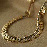 Bohemian Vintage Coin Gold Ore Beaded Bracelet - floysun