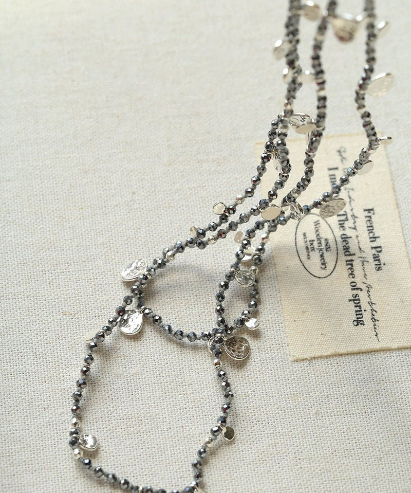 Bohemian Woven Natural Stone Necklace – Silver Accents - floysun