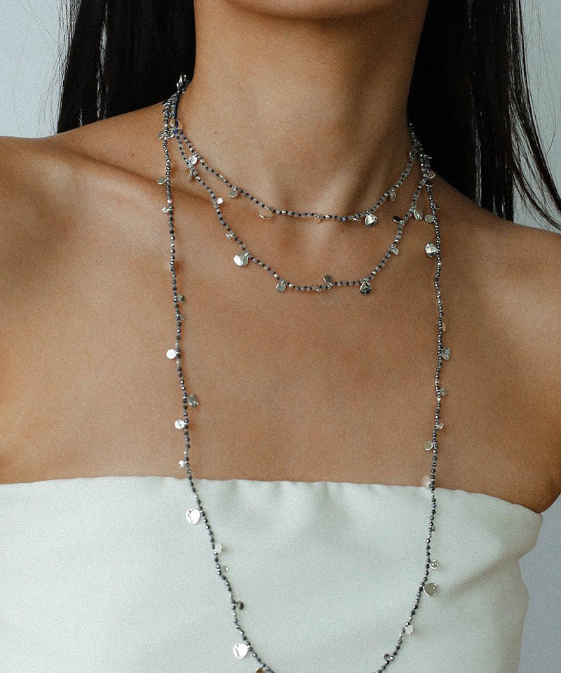Bohemian Woven Natural Stone Necklace – Silver Accents - floysun